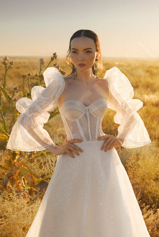 Alesta A-line Sweetheart Off White Wedding Dress