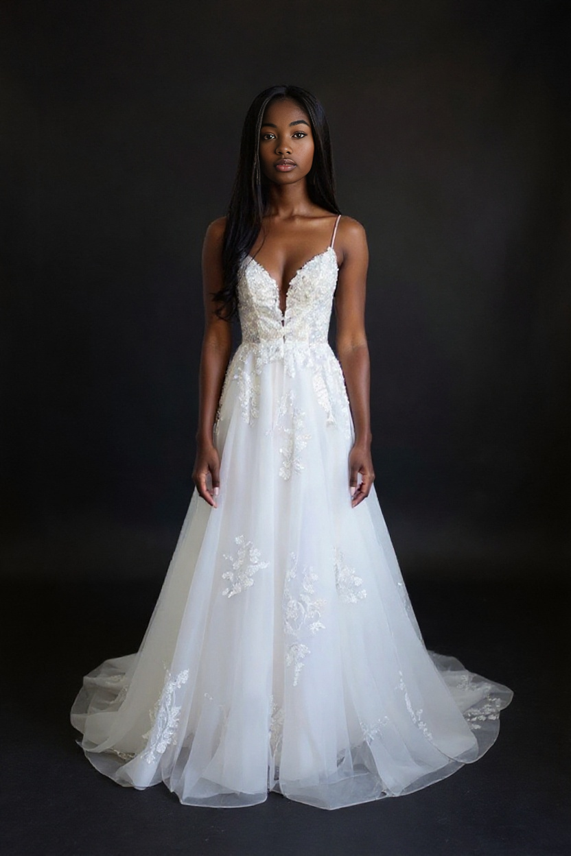 embroidered floral illusion bodysuit wedding dress As Is Embroidered Illusion Bodysuit Wedding Dress