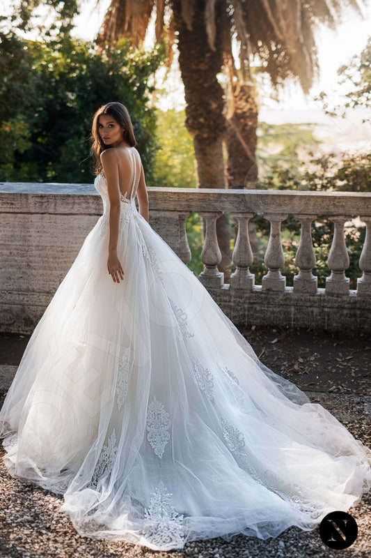 Amore Princess/Ball Gown Illusion Champagne Wedding dress