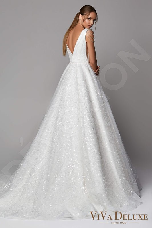 Emerie Princess/Ball Gown V-neck Ivory Wedding dress