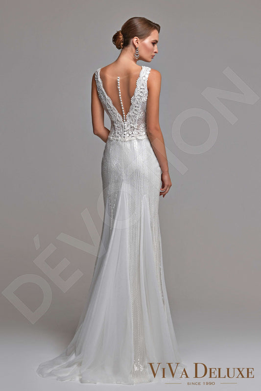 Margina Trumpet/Mermaid Illusion Ivory Wedding dress