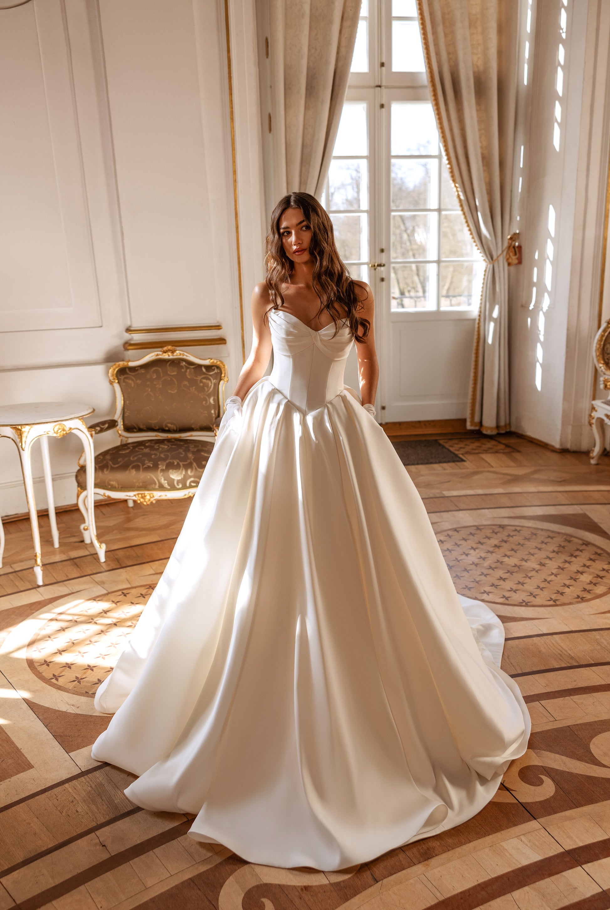 princess wedding dresses A-line Ball Gown Off-the-Shoulder Sleeveless Sweep Train Tulle Lace Dress With Beading Appliqued - Wedding Back Details Princess Off The Shoulder Wedding