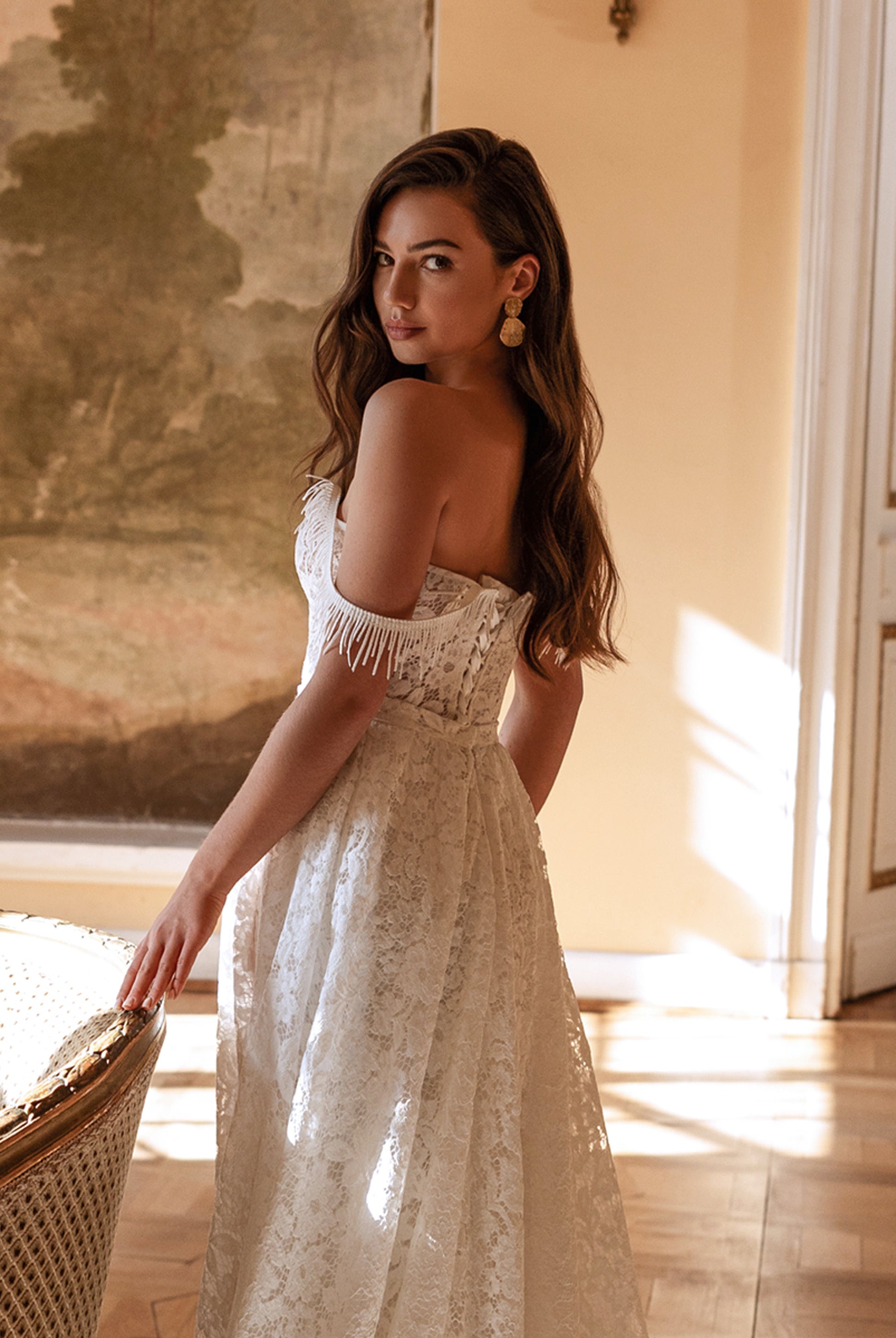 Aimi A-line Sweetheart Milk Wedding dress