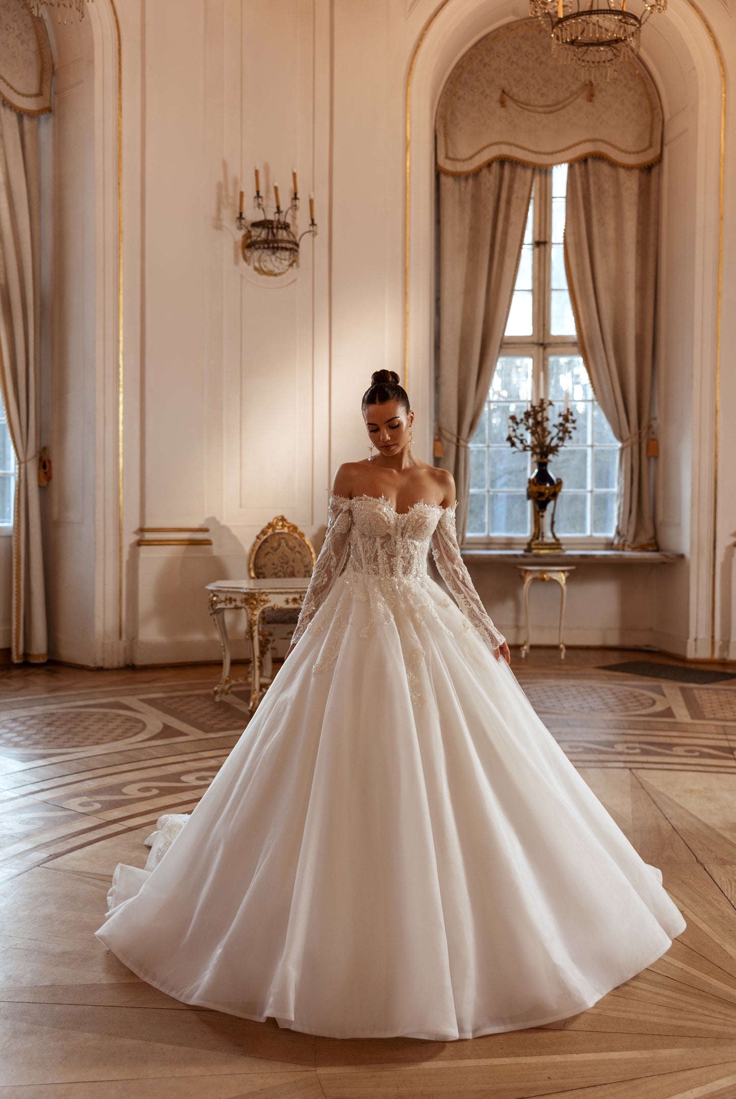 Veva Princess/Ball Sweetheart Milk Wedding dress