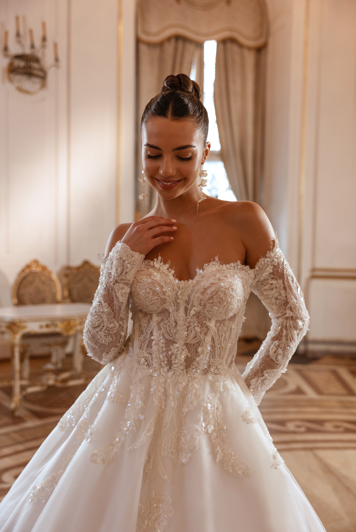 Veva Princess/Ball Sweetheart Milk Wedding dress