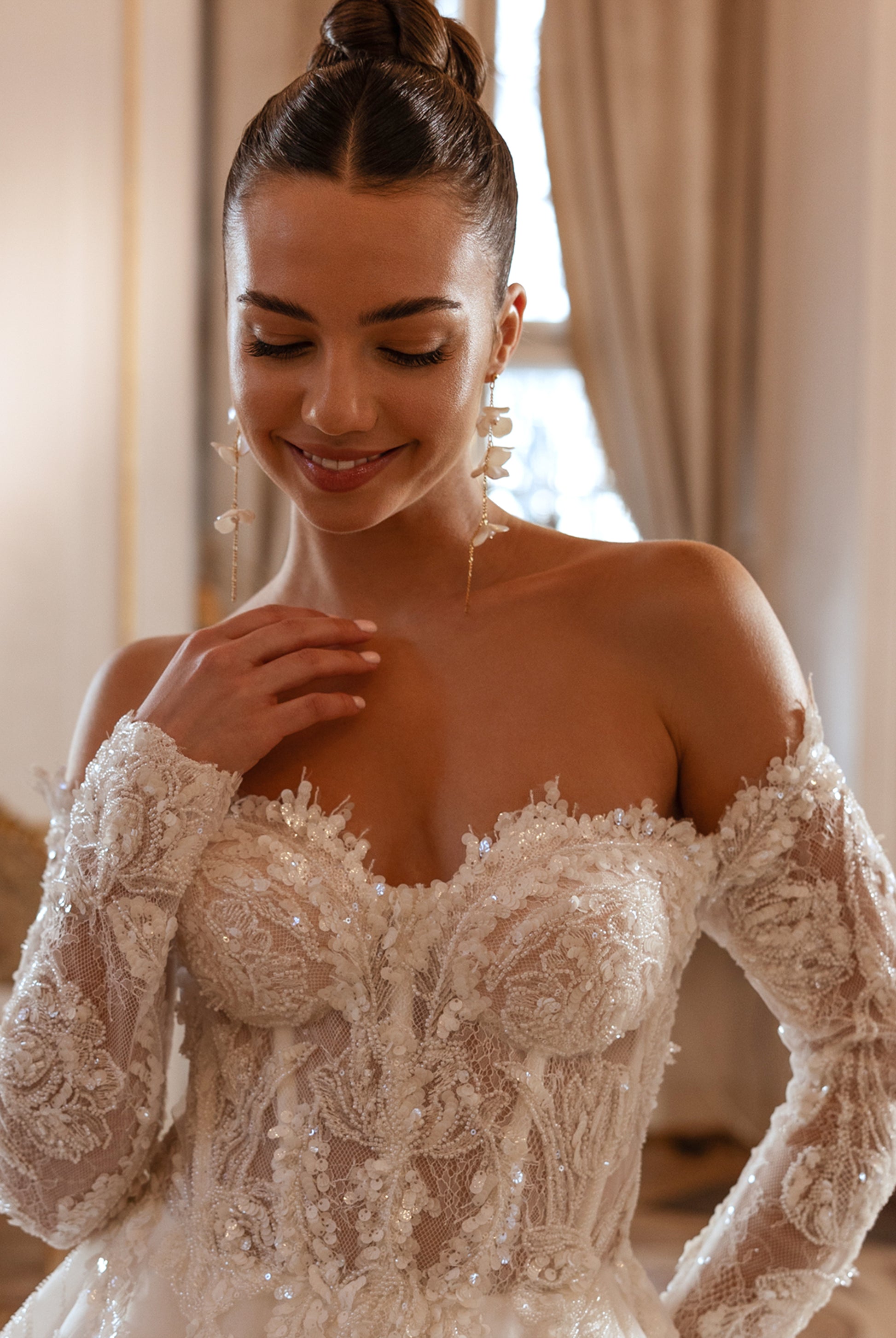 Veva Princess/Ball Sweetheart Milk Wedding dress