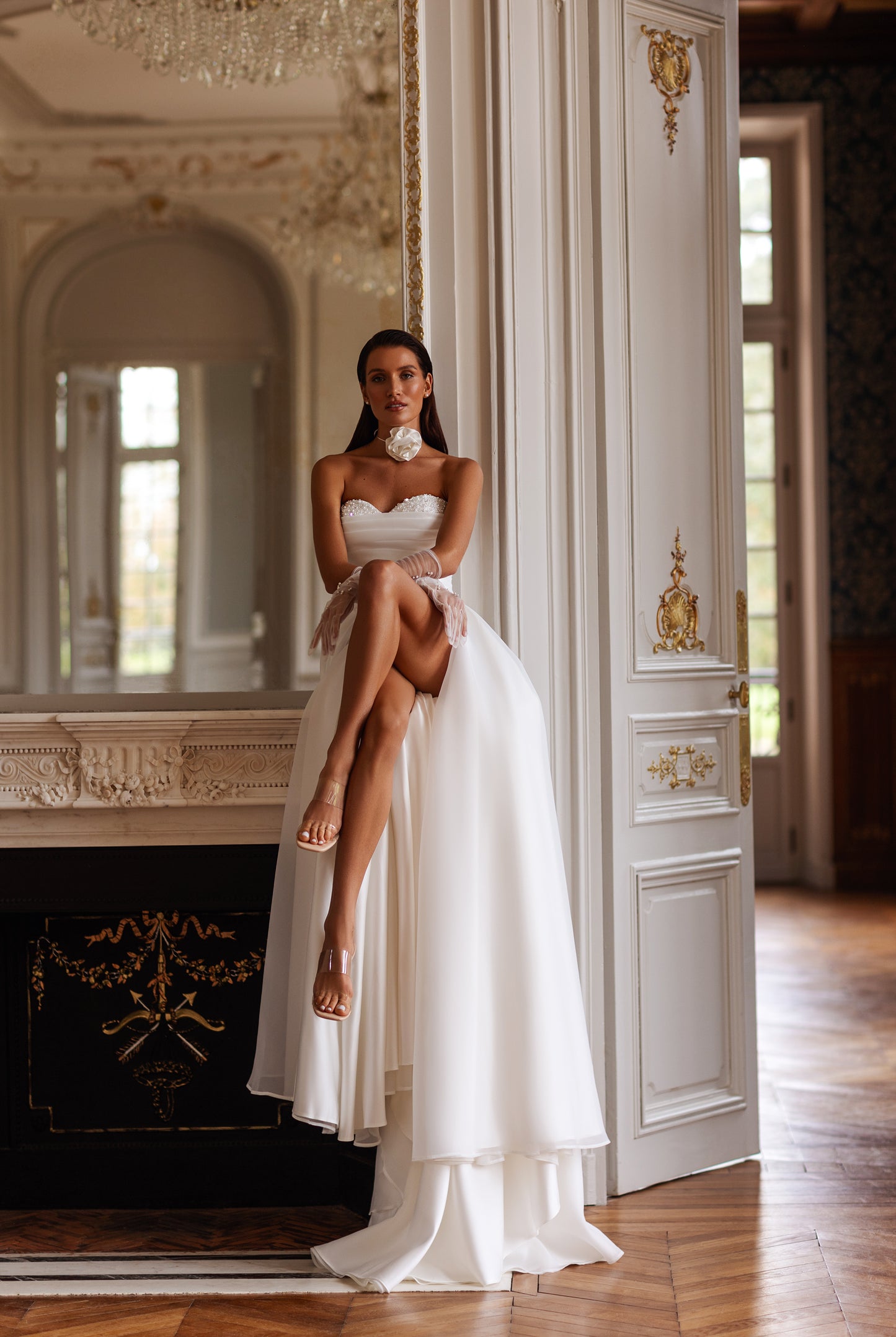 Emma-Rose A-line Sweetheart Milk Wedding dress