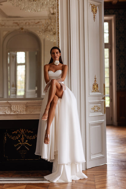 Emma-Rose A-line Sweetheart Milk Wedding dress