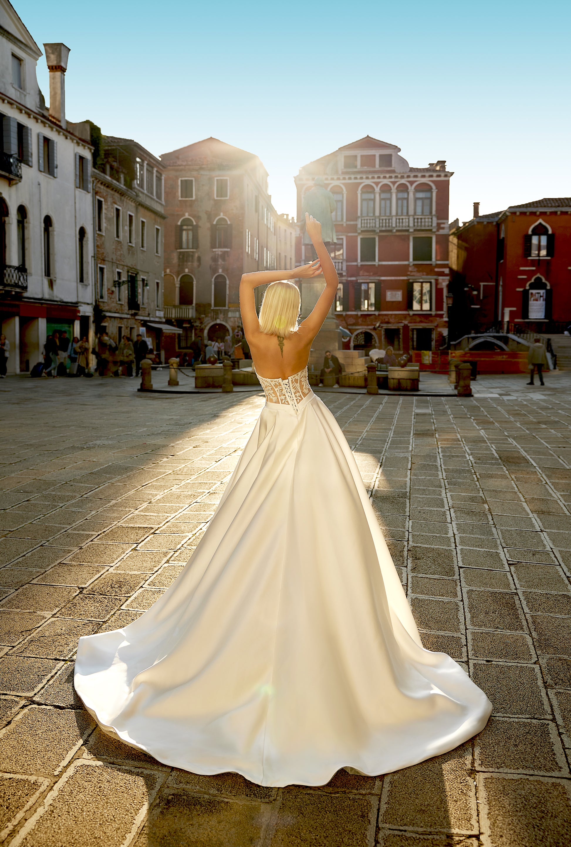 Marsela A-line Sweetheart Milk Wedding dress