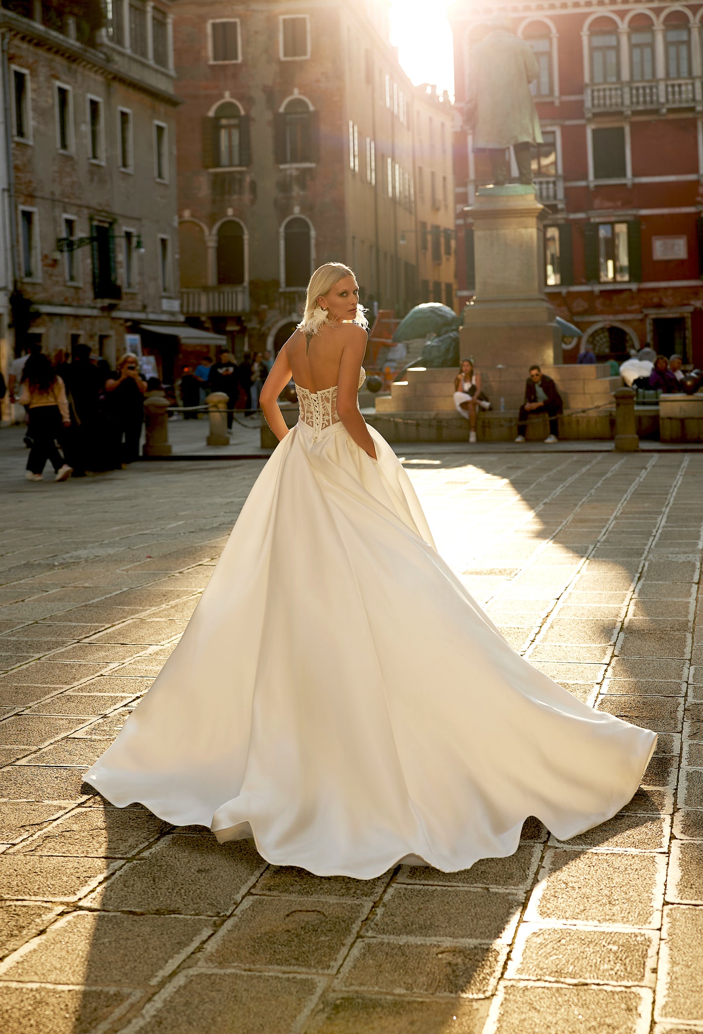 Marsela A-line Sweetheart Milk Wedding dress