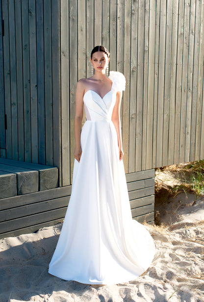 Aizevi A-line Sweetheart Off-White Wedding dress