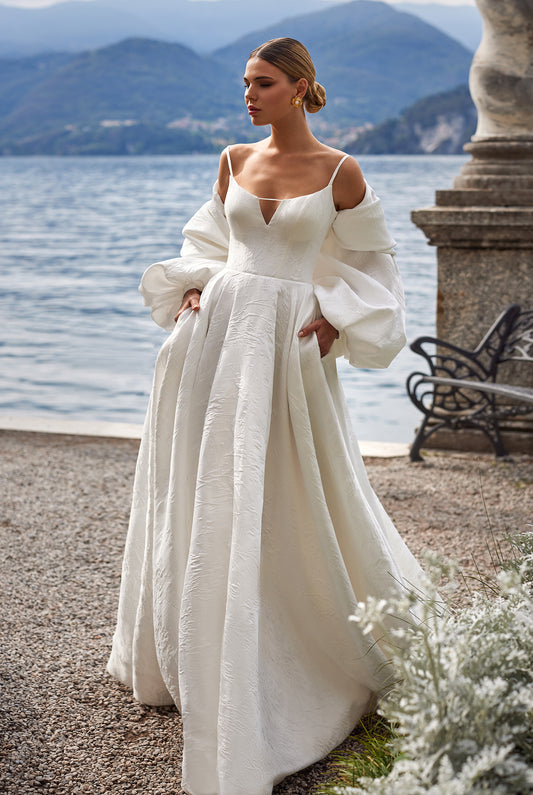 Avita A-line Sweetheart Milk Wedding dress