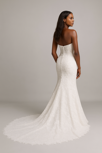 Veloria Trumpet/Mermaid Sweetheart Milk Wedding dress