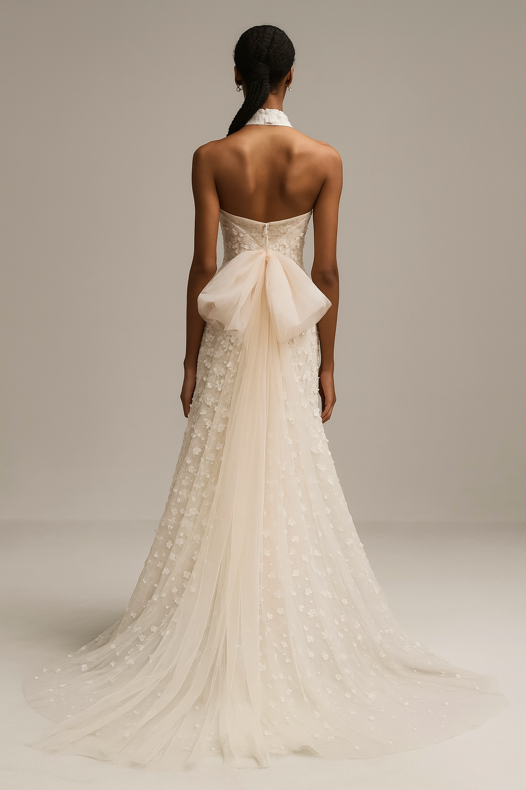 Zephira A-line Halter Wedding dress