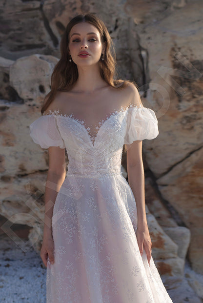 Eden A-line Illusion Ivory Wedding dress