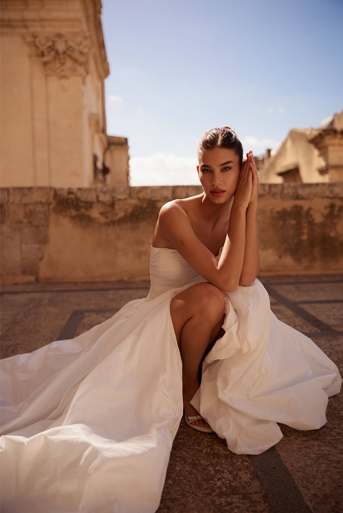 Harmony A-line Straight across Ivory Wedding dress