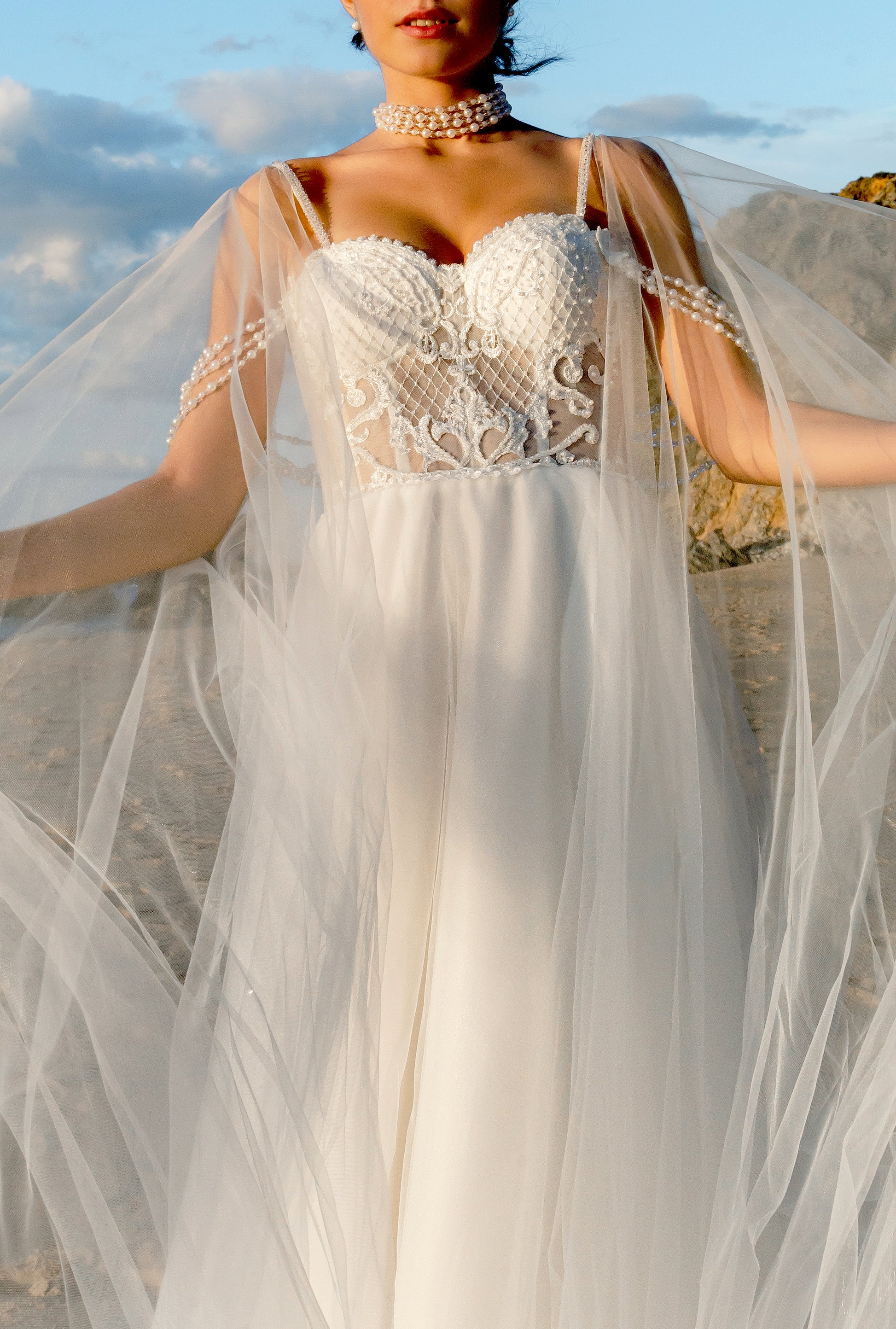 Ana A-line Sweetheart Milk Wedding dress
