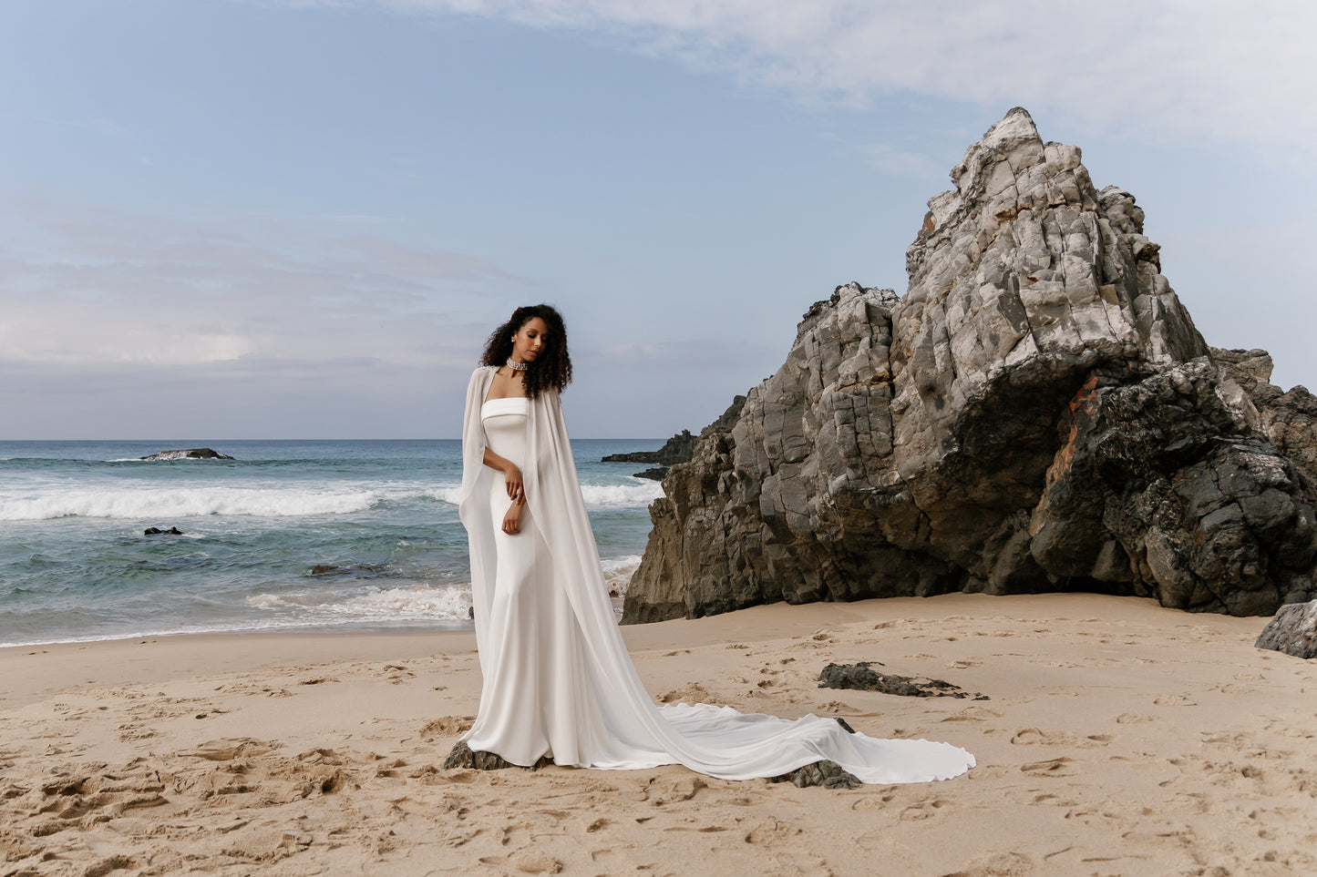 Dora Trumpet/Mermaid Straight across Milk Wedding dress