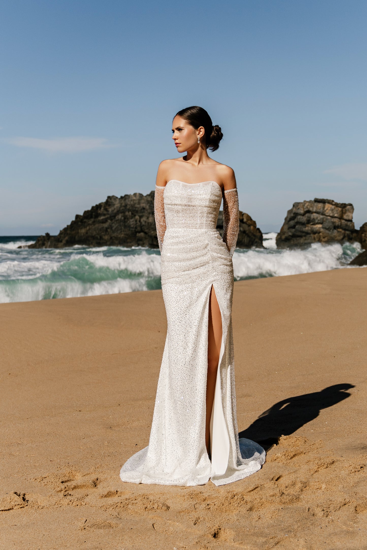 Sami Trumpet/Mermaid Sweetheart Milk Wedding dress