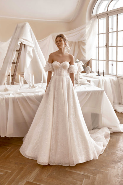 Martela A-line Sweetheart Milk Wedding dress