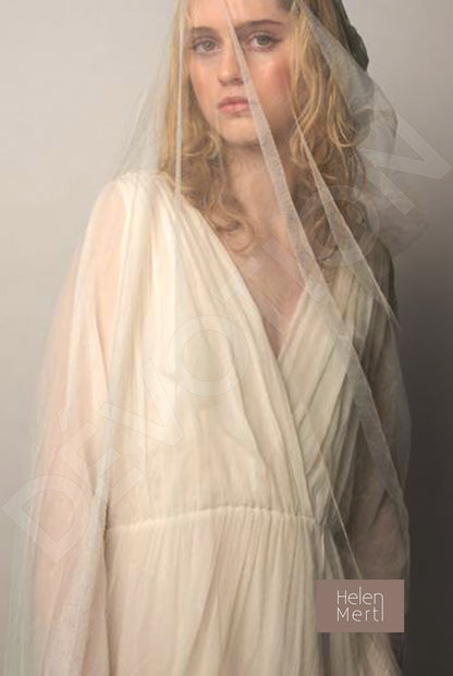 Michaela A-line V-neck White Wedding dress