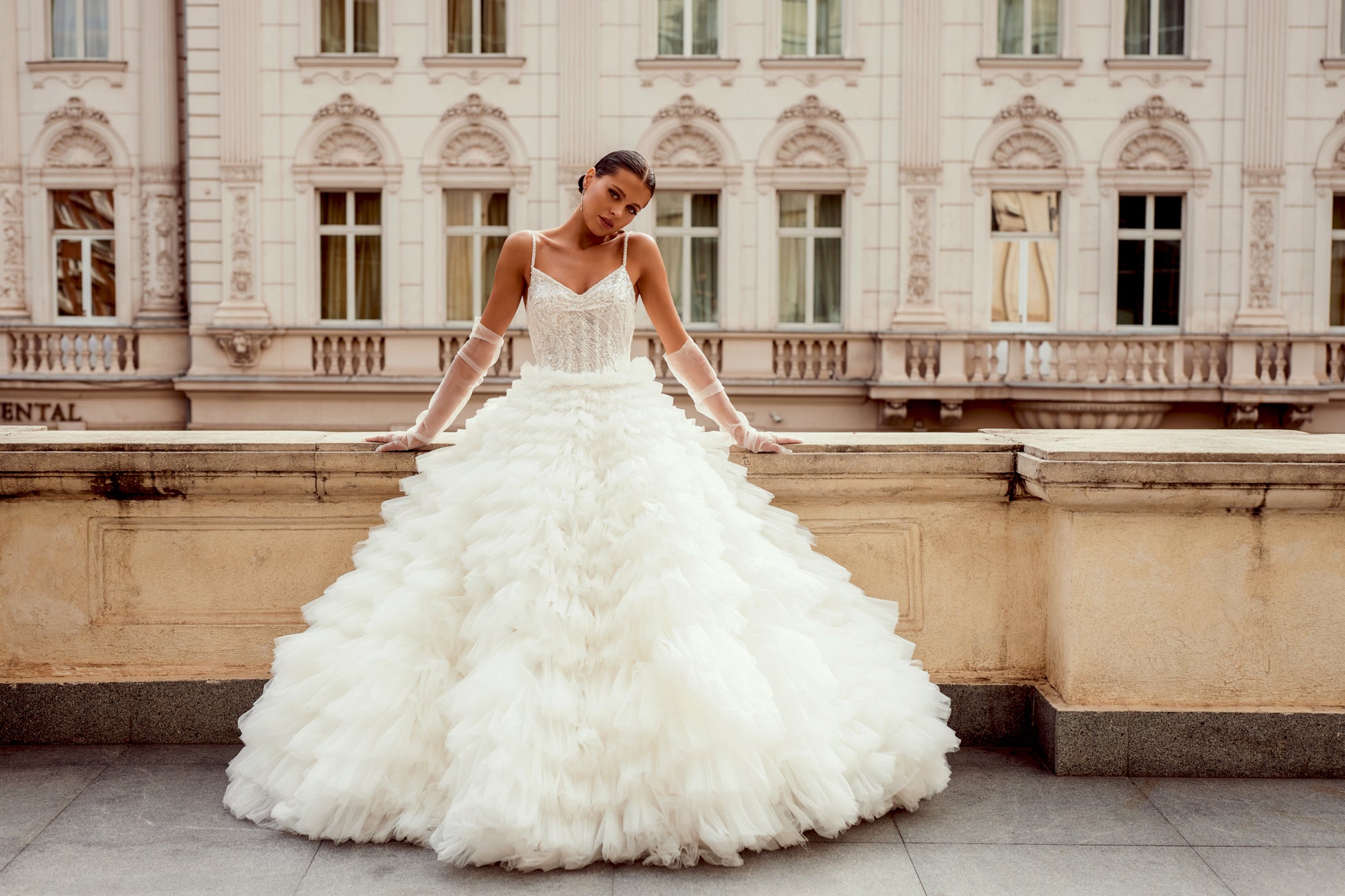 Angelique Princess/Ball Gown Illusion Ivory Wedding dress