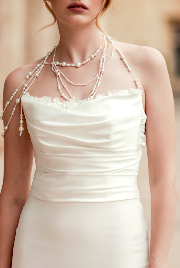 Carter Trumpet/Mermaid Straight across Ivory Wedding dress