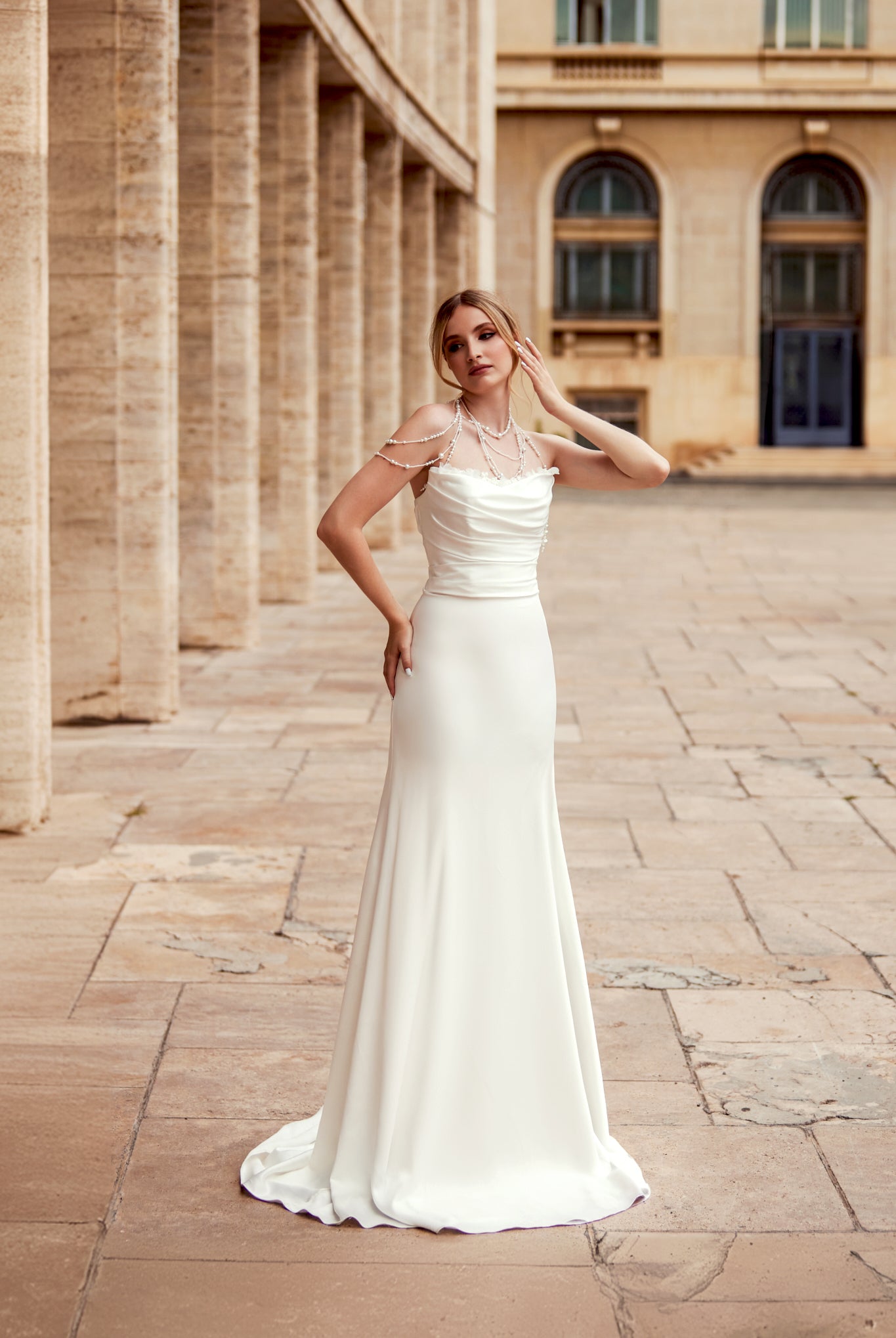 Carter Trumpet/Mermaid Straight across Ivory Wedding dress