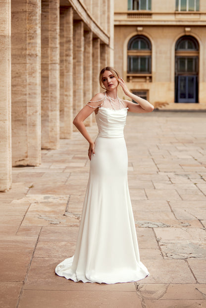 Carter Trumpet/Mermaid Straight across Ivory Wedding dress