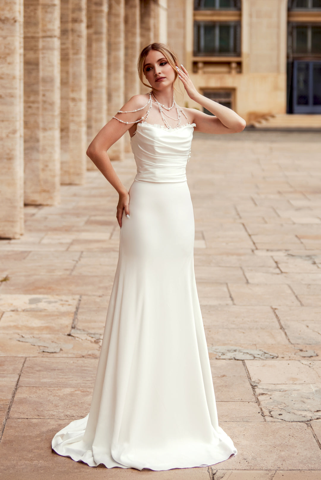 Carter Trumpet/Mermaid Straight across Ivory Wedding dress
