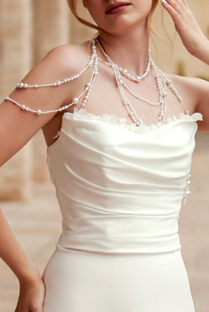 Carter Trumpet/Mermaid Straight across Ivory Wedding dress