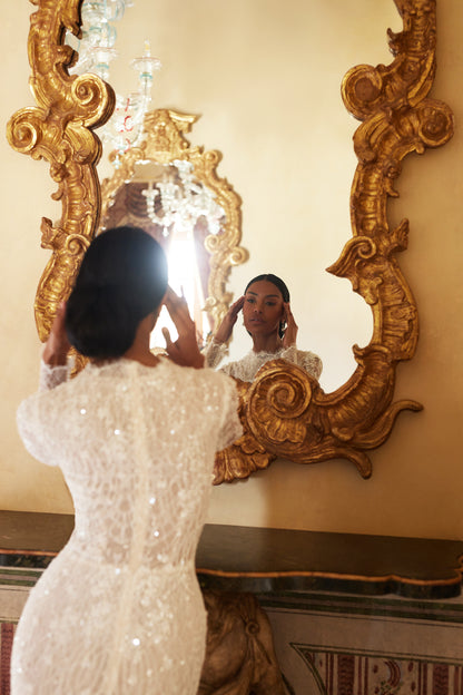 Eloven Two in one High neck Ivory Wedding dress