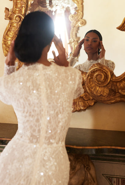 Eloven Two in one High neck Ivory Wedding dress