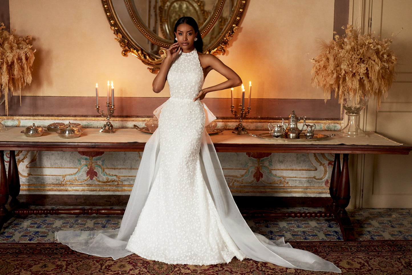 Nyx Trumpet/Mermaid Halter Ivory Wedding dress