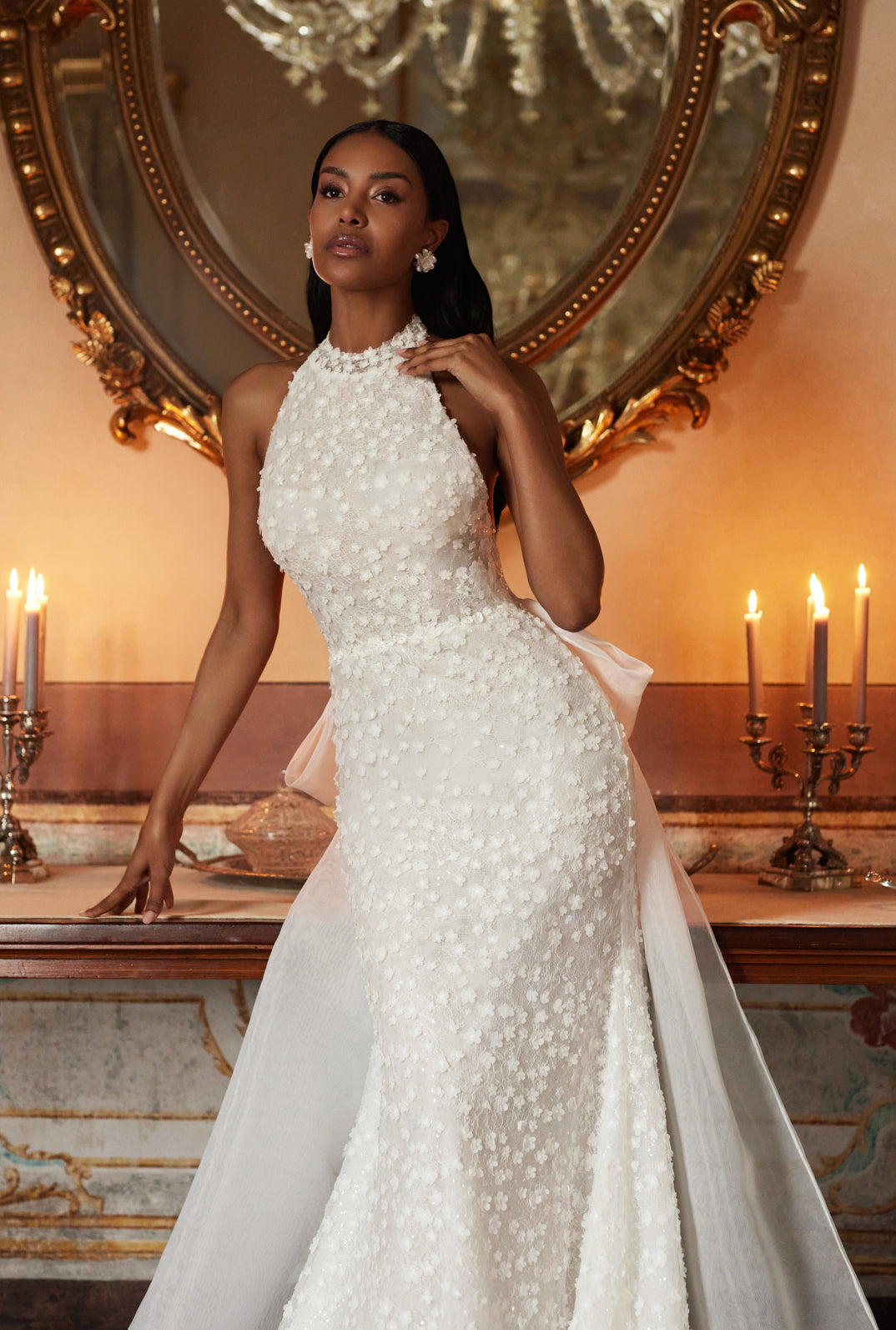 Nyx Trumpet/Mermaid Halter Ivory Wedding dress