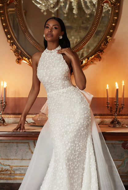 Nyx Trumpet/Mermaid Halter Ivory Wedding dress