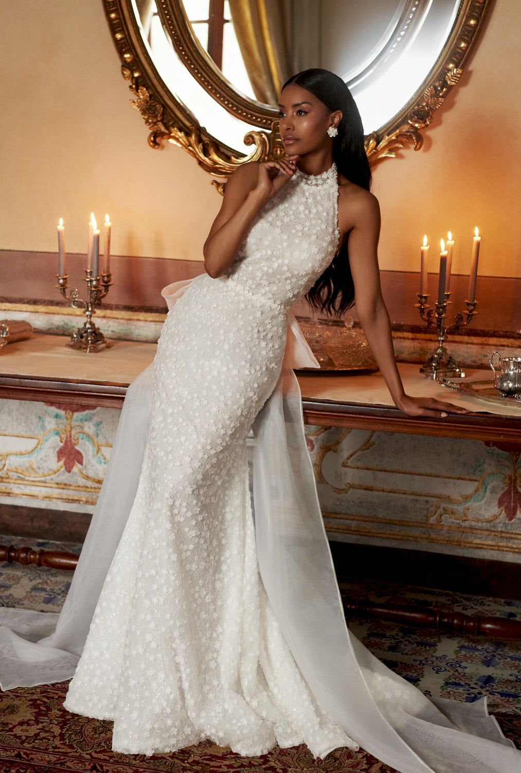 Nyx Trumpet/Mermaid Halter Ivory Wedding dress