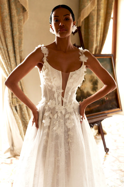 Nymph A-line Scoop Ivory Wedding dress
