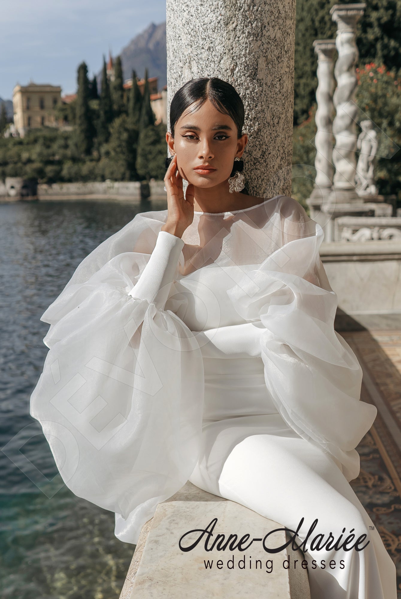 Nora Nobility Trumpet/Mermaid Straight Across Milk Wedding dress