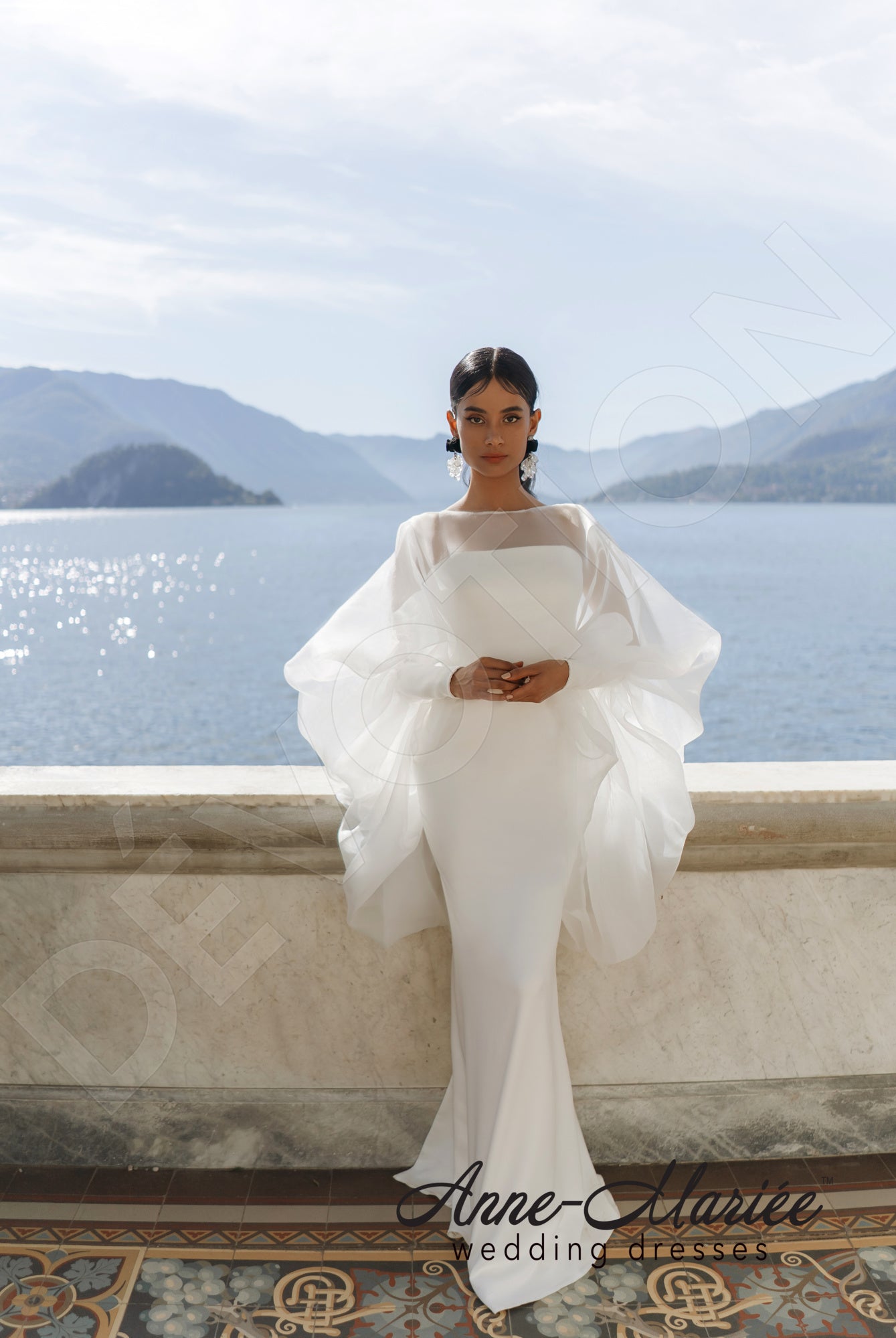 Nora Nobility Trumpet/Mermaid Straight Across Milk Wedding dress 8