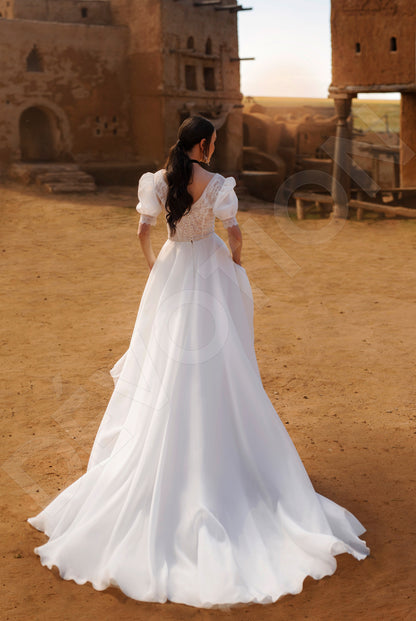 Orsole A-Line V-neck Off White Wedding dress