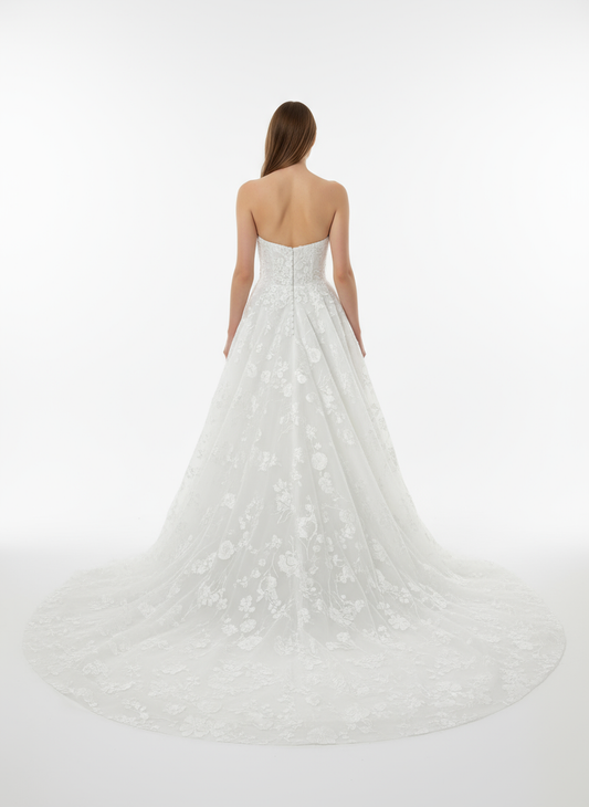 Bellamy A-line Sweetheart Milk Wedding dress