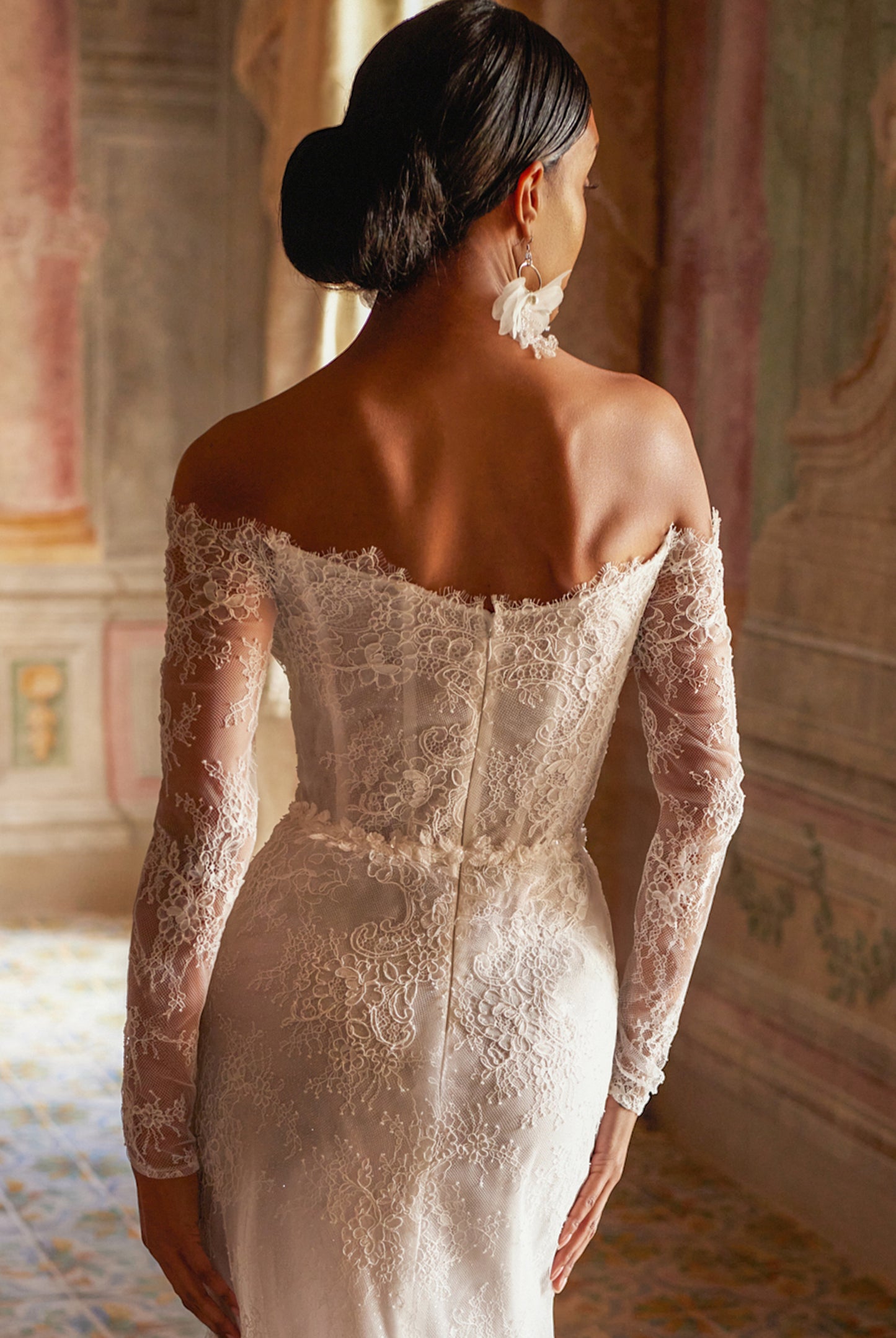 Rain Trumpet/Mermaid Off Shoulder Ivory Wedding dress