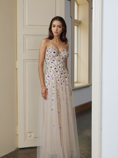 Calypso A-line Sweetheart Nude Wedding dress