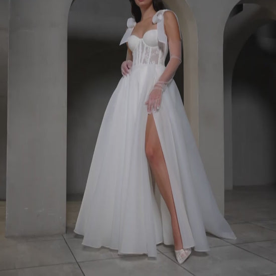 Aurike A-line Sweetheart Milk Wedding dress