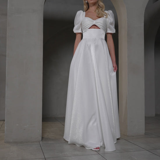 Petrina A-line Sweetheart Milk Wedding dress