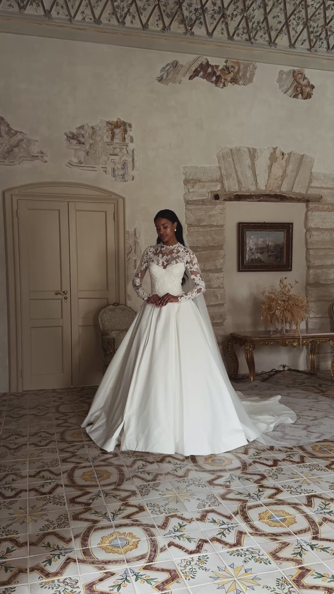 Evridica Princess/Ball Gown Illusion Ivory Wedding dress video