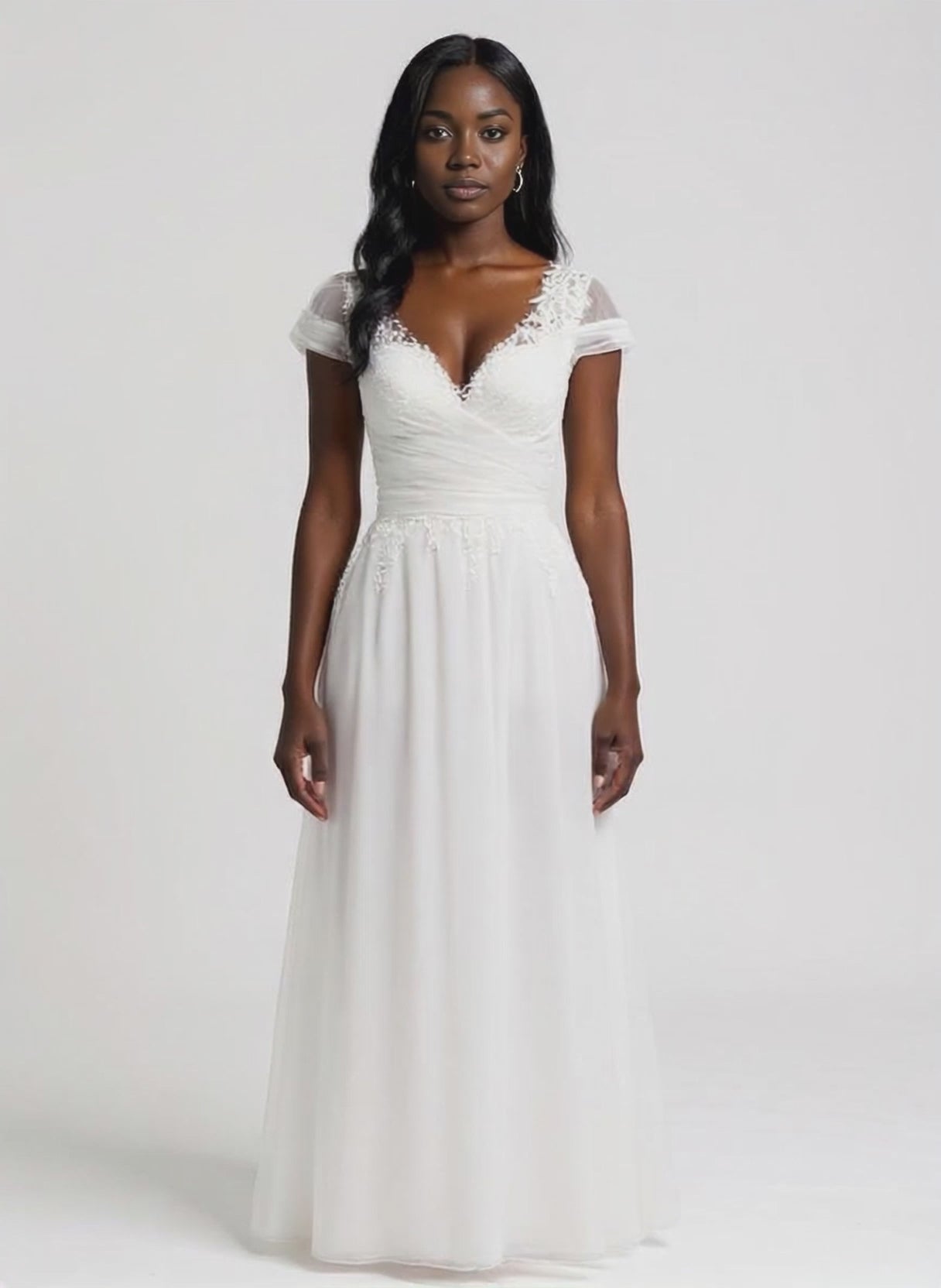 Samante A-line V-neck Milk Wedding dress video