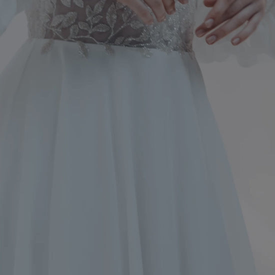 Afinea A-line V-neck Light Ivory Wedding dress