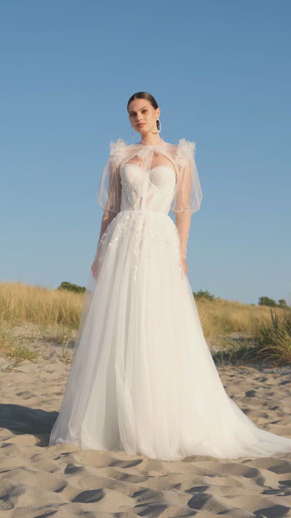 Adea A-line Sweetheart Off-White Wedding dress